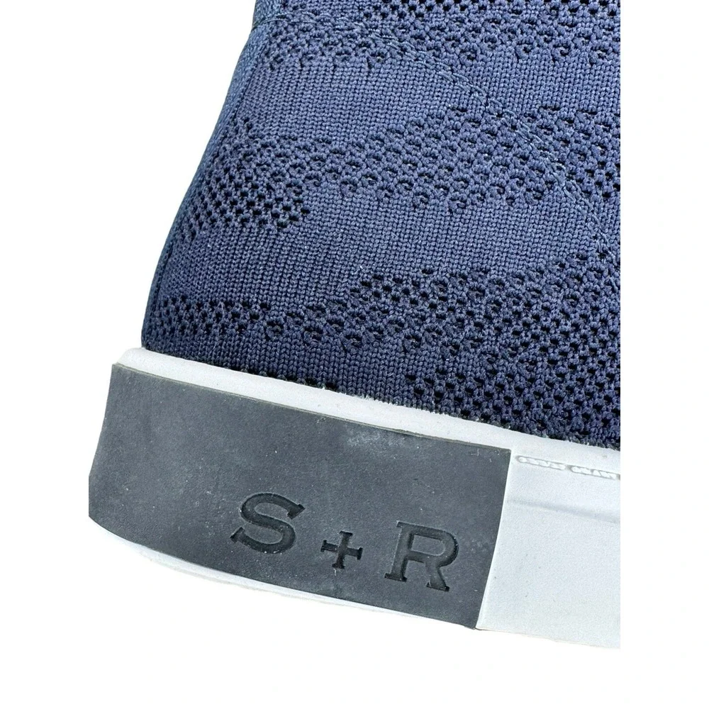 Strauss & Ramm Chukka High Top Knit Sneaker‎ Boots Navy Blue Men's Size 8M